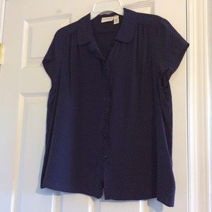DKNY Silk Collar Blouse